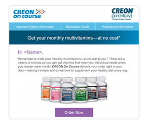 Example of a CREON support program email